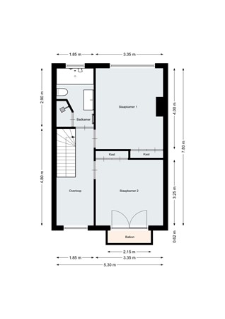 Floorplan - Zandstraat 37, 4614 CA Bergen op Zoom